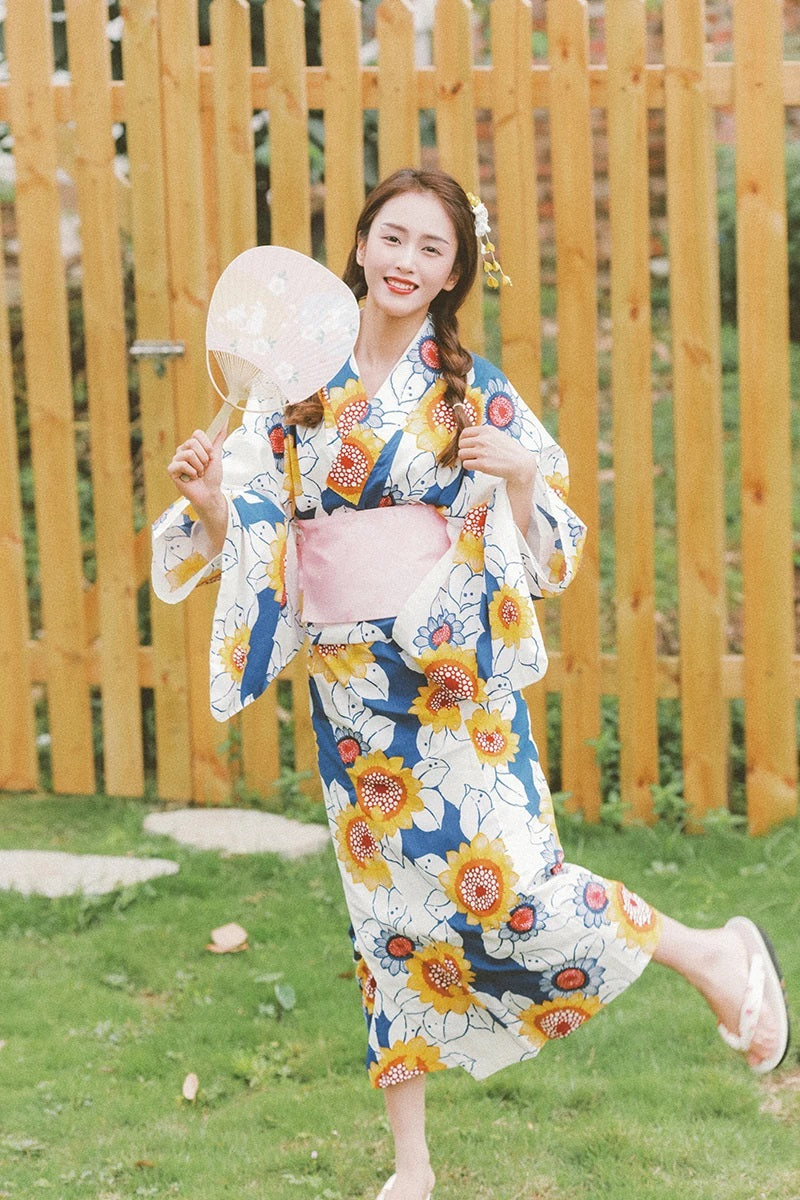 Women Festival Wear Yukata [Sunflower]